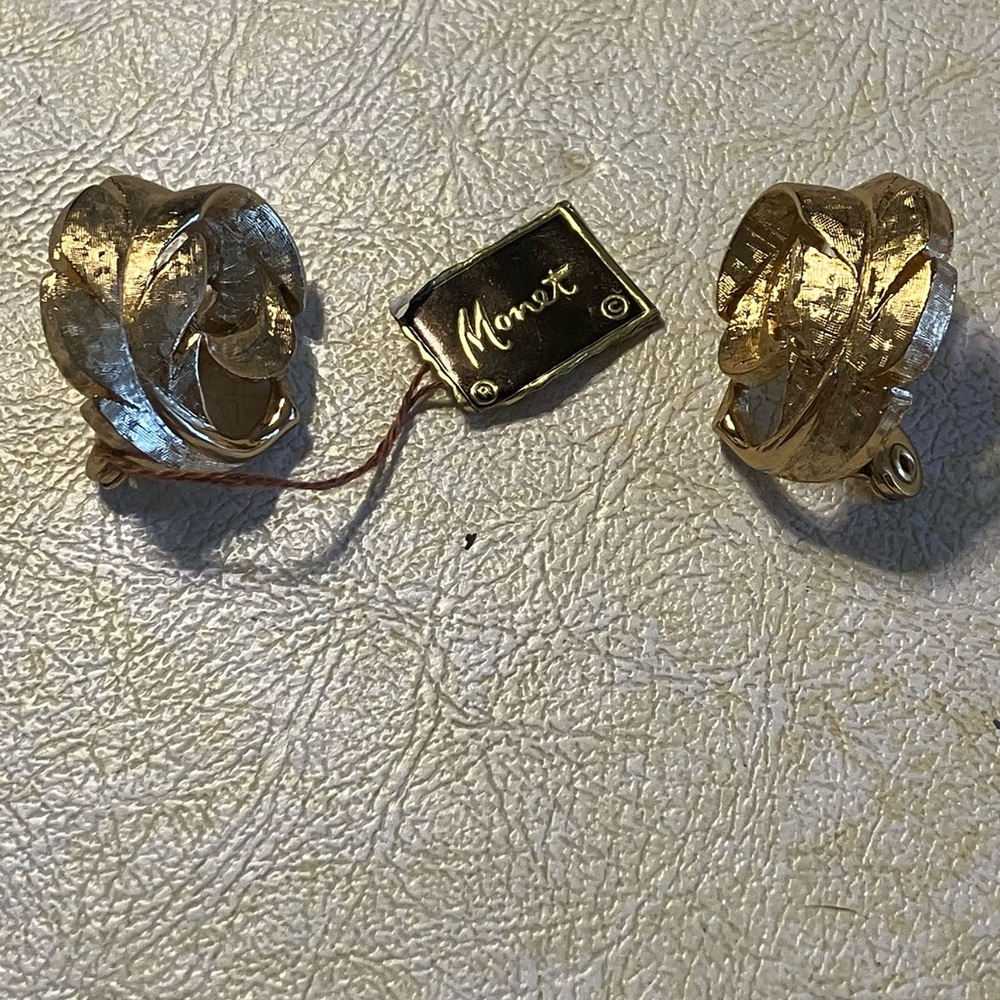 Vintage Monet Clip On Earrings